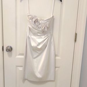 Elegant white mini dress